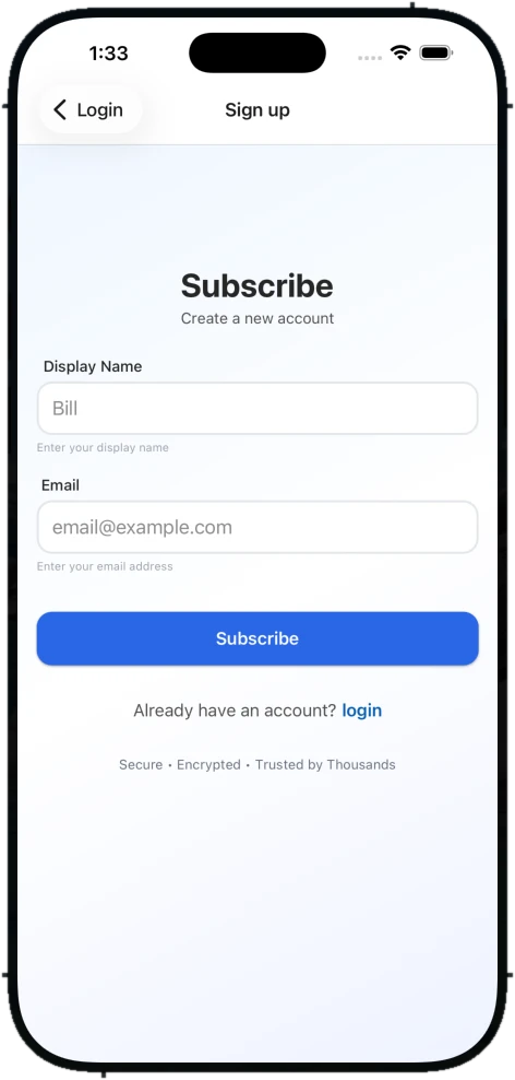 Create an account